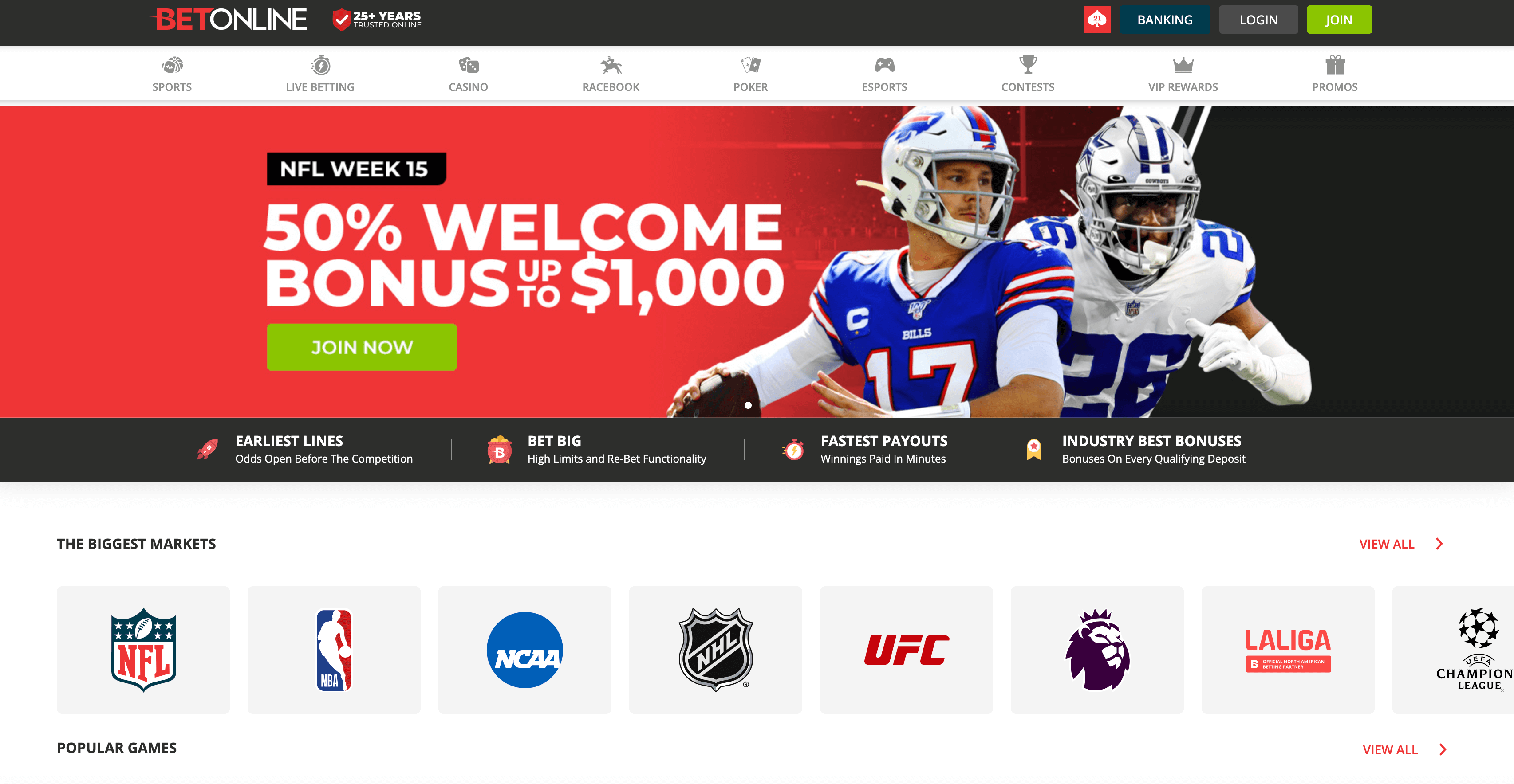 BetOnline ⭐ A Trusted American Site For Live Action 🏈